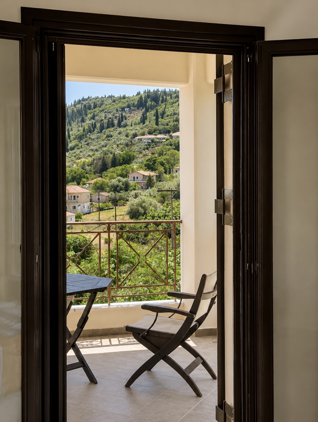 Balcony with mountain views